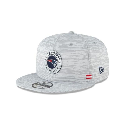 New England Patriots Gorra | New Era Official NFL Fall Sideline 9fifty Snapback Cap Mexico - Grises